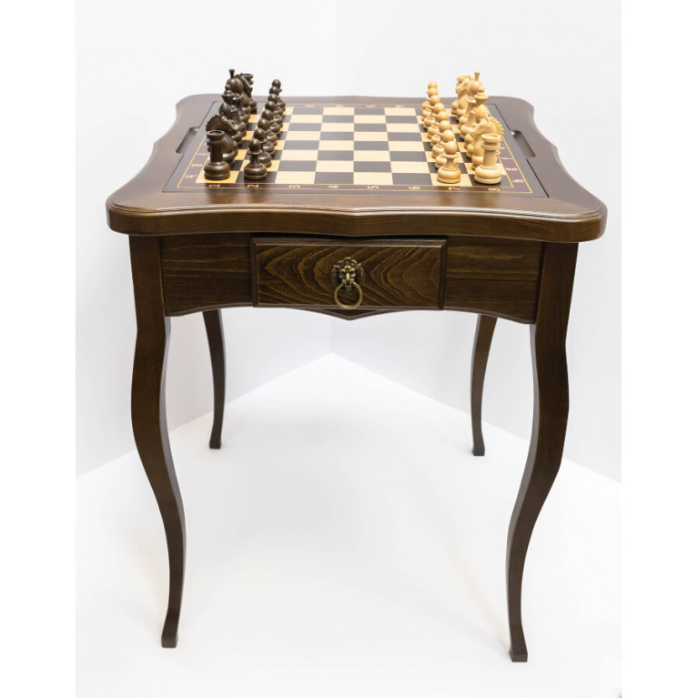Sakkasztal Empire, magas, kombinált (tömör bükk, sakk/backgammon/kávé) 
